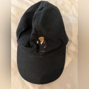 Polo Bear by Ralph Lauren Black Cap with Embroidered Bear